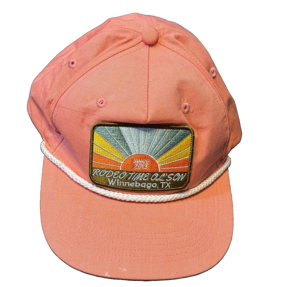 Dale Brisby Rodeo Time Ol’Son Snap Back Rope Trucker Hat Sunburst Winnebago